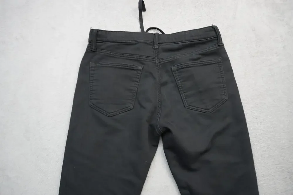 Uniqlo Jeans Mens 32x26 Black Slim Tapered Stretch Denim Drawstring Waist